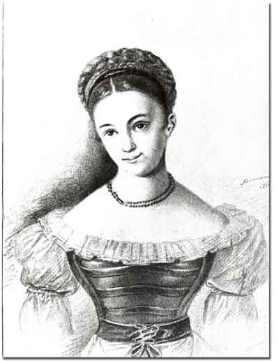 HiN | K. Zielnica "Karolina Jaenisch Pavlova (1807-1893), nach Biermann (W. Mickiewicz: Zywot Adama Mickiewicza, Poznan 1929)"